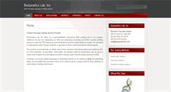 Desktop Screenshot of biogeneticslab.com